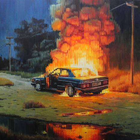 Corn&eacute; Eksteen's painting - Nocturnal//Schadenfreude | 80 x 80cm | Oil on canvas | 2026