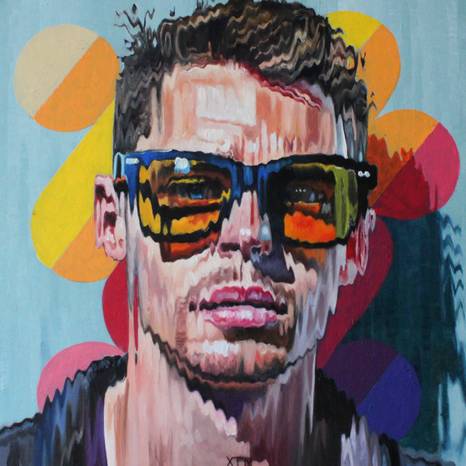 Corn&eacute; Eksteen's painting - Optical Bias XY | XIII | 30 x 30cm | Oil on canvas | 2026