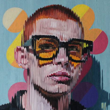 Corn&eacute; Eksteen's painting - Optical Bias XY | III | 30 x 30cm | Oil on canvas | 2026