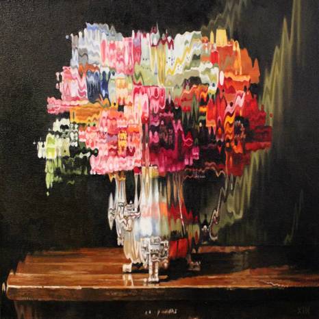 Corn&eacute; Eksteen's painting - Anachronism XIV | 50 x 50cm | Oil on canvas | 2026