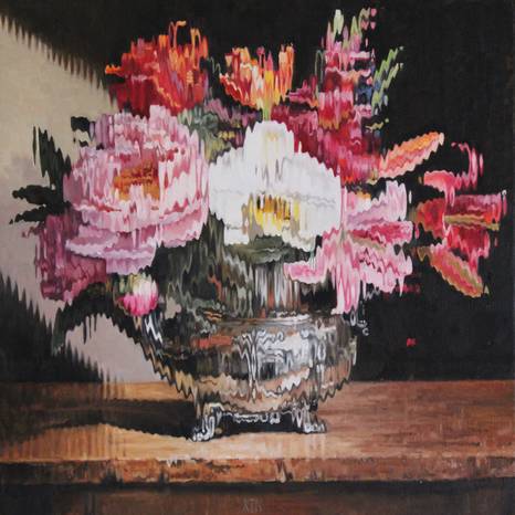 Corn&eacute; Eksteen's painting - Anachronism XVIII | 50 x 50cm | Oil on canvas | 2026
